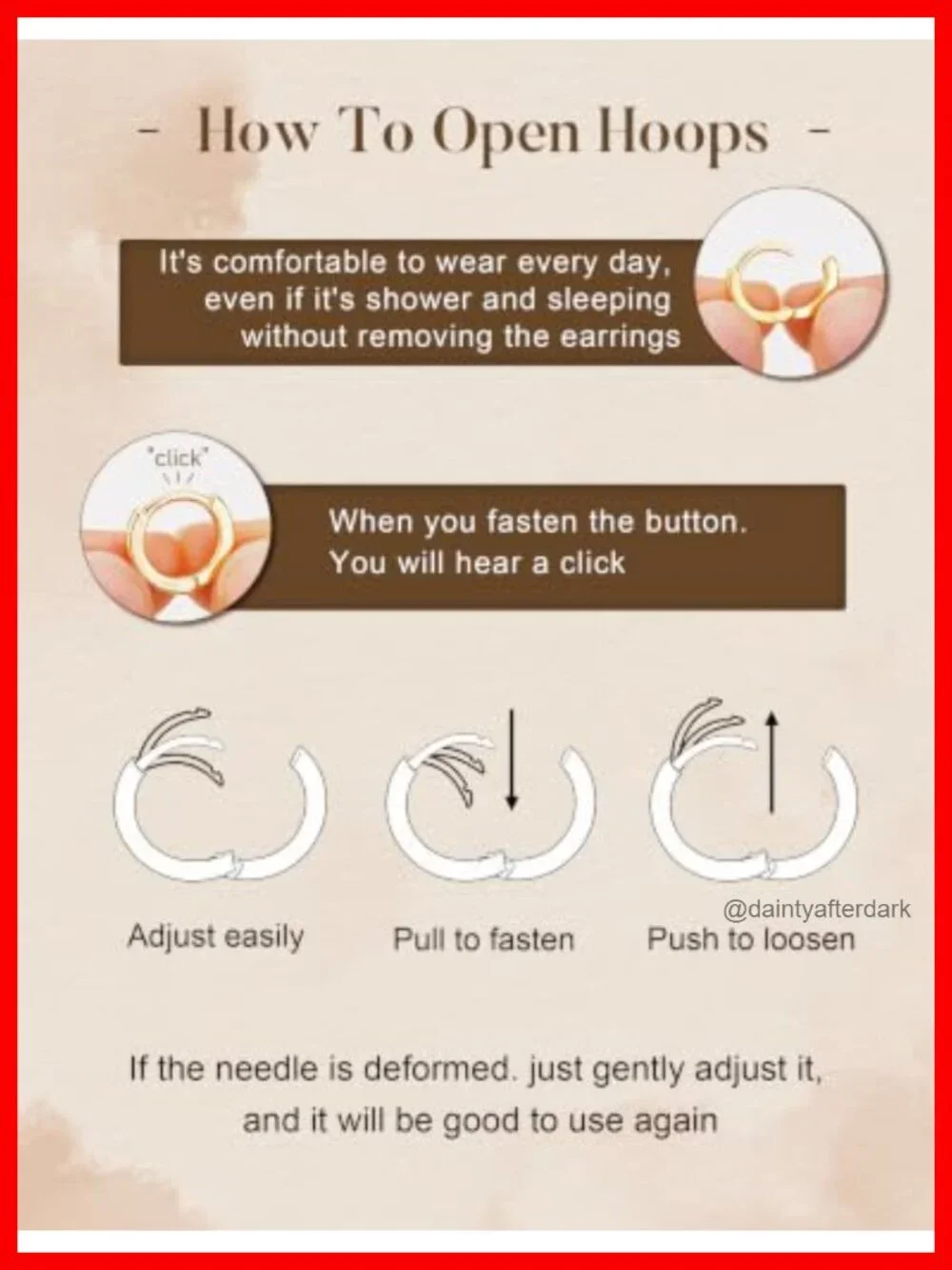 14K Gold Plated Hypoallergenic Chunky Hoop Earrings Set 6 Pairs Women